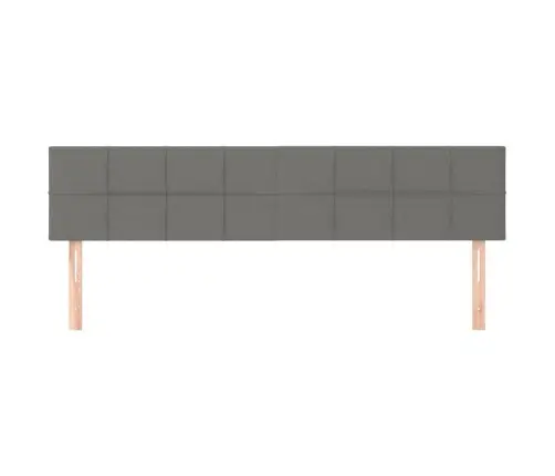 Gultas Galvgaļi, 2 Gab., 80X5X78/88 Cm, Tumši Pelēks Audums Vidaxl