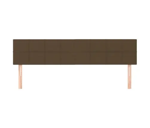 Gultas Galvgaļi, 2 Gab., 90X5X78/88 Cm, Tumši Brūns Audums Vidaxl