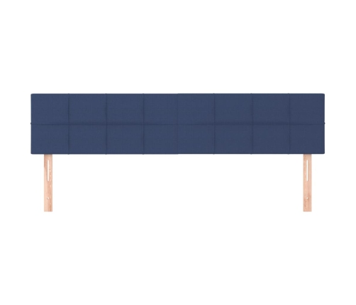 Gultas Galvgaļi, 2 Gab., 100X5X78/88 Cm, Zils Audums Vidaxl