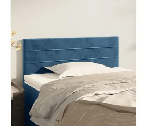 Gultas Galvgalis, 80X5X78/88 Cm, Tumši Zils Samts Vidaxl