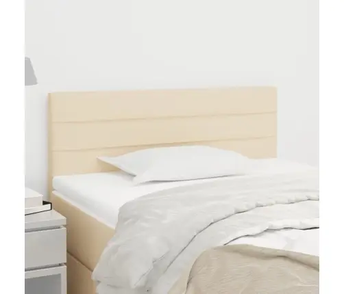 Gultas Galvgalis, 90X5X78/88 Cm, Krēmkrāsas Audums Vidaxl