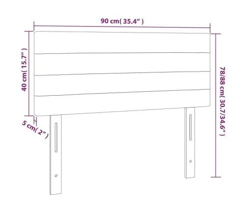 Voodiraam Peats, Tumehall, 90X5X78/88 cm Samet