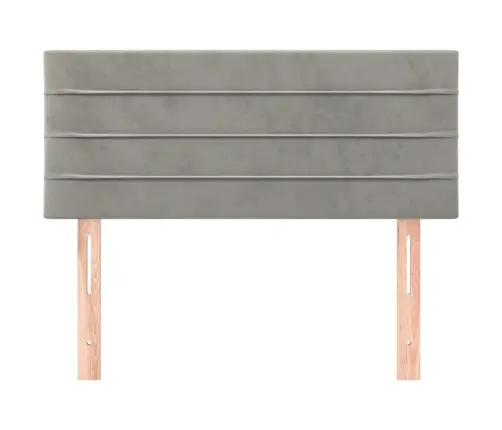 Galvūgalis, Šviesiai Pilkos Spalvos, 100X5X78/88cm Aksomas