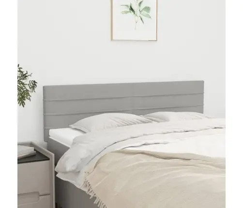 Gultas Galvgaļi, 2 Gab., 72X5X78/88 Cm, Gaiši Pelēks Audums Vidaxl