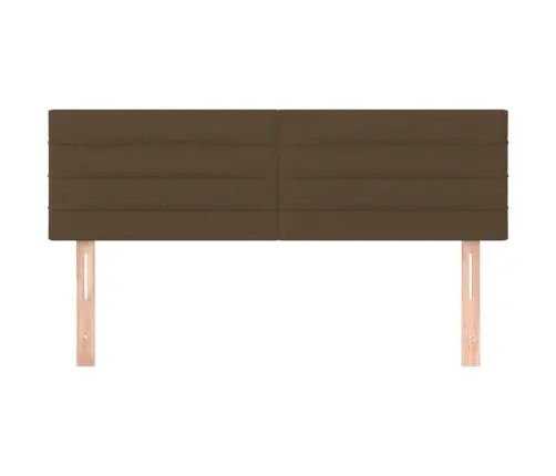 Gultas Galvgaļi, 2 Gab., 72X5X78/88 Cm, Tumši Brūns Audums Vidaxl