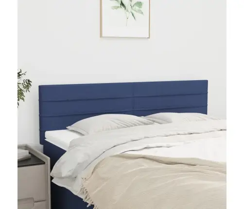 Voodipeatsid 2 Tk, Sinine, 72X5X78/88 cm Kangas