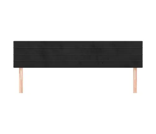 Gultas Galvgaļi, 2 Gab., 100X5X78/88 Cm, Melns Samts Vidaxl