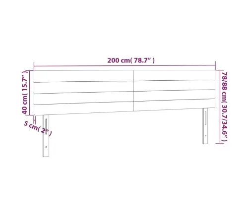 Gultas Galvgaļi, 2 Gab., 100X5X78/88 Cm, Zils Samts Vidaxl