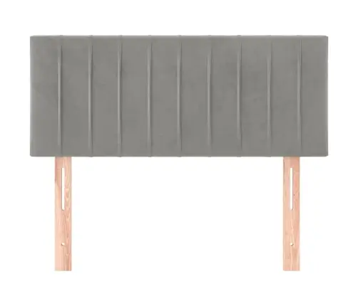 Galvūgalis, Šviesiai Pilkos Spalvos, 80X5X78/88cm Aksomas Galvūgalis, Šviesiai Pilkos Spalvos, 80X5X78/88cm Aksomas