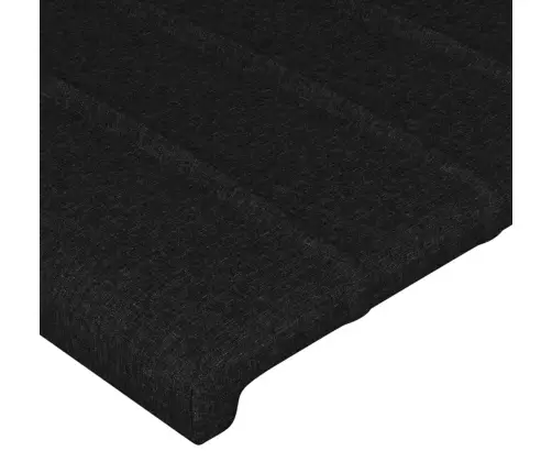 Gultas Galvgalis, 90X5X78/88 Cm, Melns Audums Vidaxl