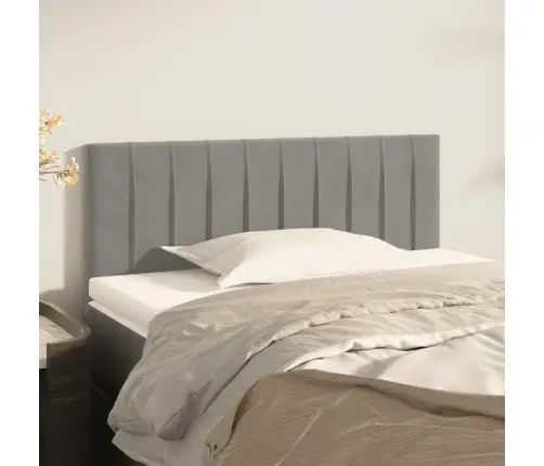 Galvūgalis, Šviesiai Pilkos Spalvos, 90X5X78/88cm Aksomas