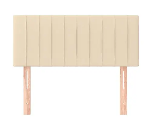 Gultas Galvgalis, 100X5X78/88 Cm, Krēmkrāsas Audums Vidaxl