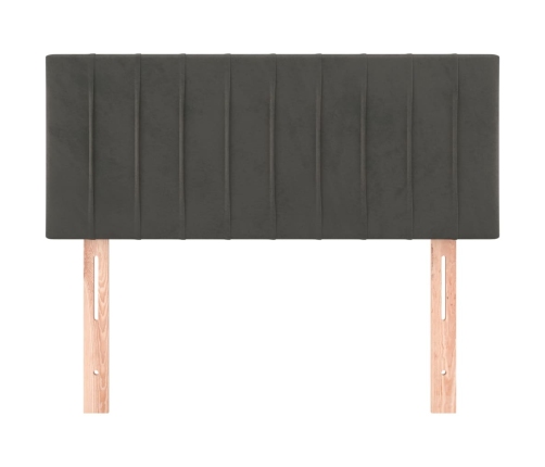 Gultas Galvgalis, 100X5X78/88 Cm, Tumši Pelēks Samts Vidaxl