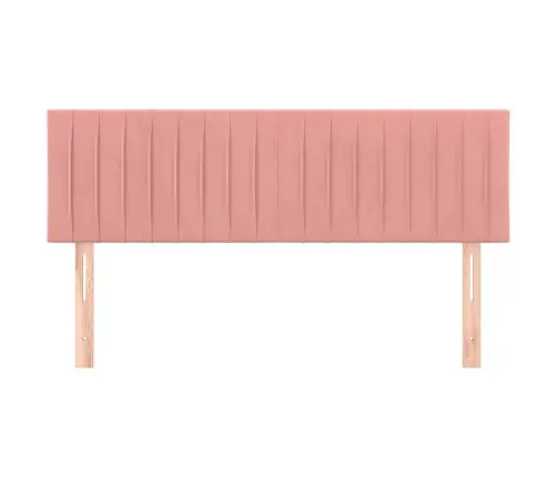 Gultas Galvgaļi, 2 Gab., 72X5X78/88 Cm, Rozā Samts Vidaxl Gultas Galvgaļi, 2 Gab., 72X5X78/88 Cm, Rozā Samts Vidaxl