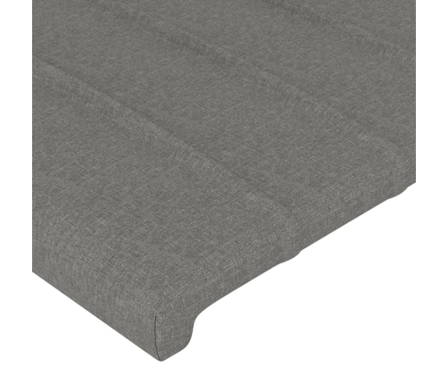 Gultas Galvgaļi, 2 Gab., 80X5X78/88 Cm, Tumši Pelēks Audums Vidaxl