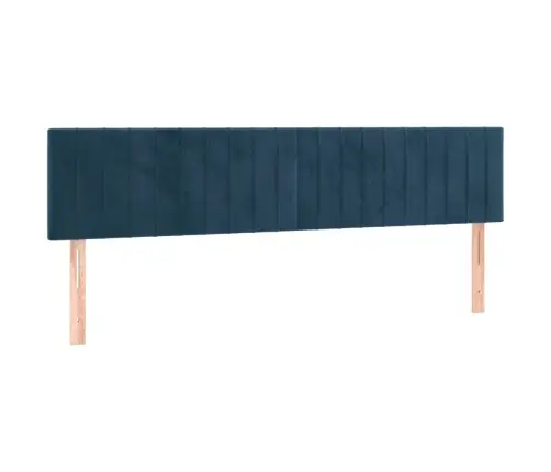 Gultas Galvgaļi, 2 Gab., 80X5X78/88 Cm, Tumši Zils Samts Vidaxl