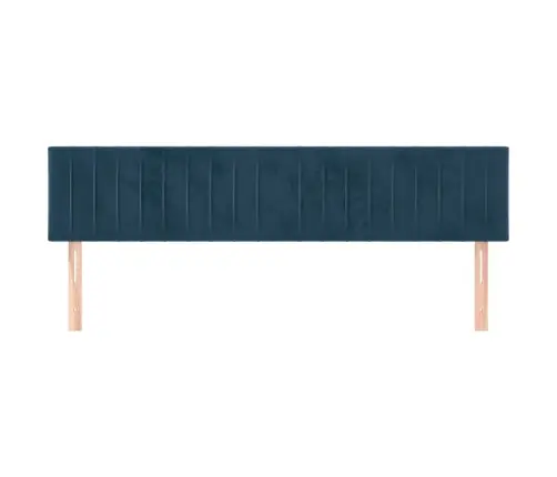 Gultas Galvgaļi, 2 Gab., 80X5X78/88 Cm, Tumši Zils Samts Vidaxl