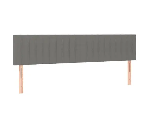 Gultas Galvgaļi, 2 Gab., 90X5X78/88 Cm, Tumši Pelēks Audums Vidaxl
