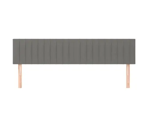Gultas Galvgaļi, 2 Gab., 90X5X78/88 Cm, Tumši Pelēks Audums Vidaxl