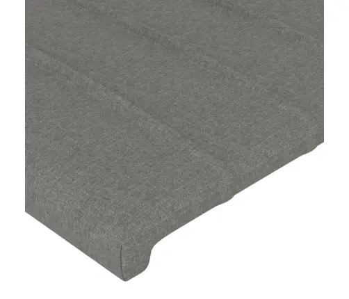Gultas Galvgaļi, 2 Gab., 90X5X78/88 Cm, Tumši Pelēks Audums Vidaxl
