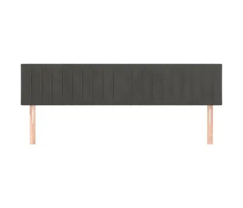 Galvūgalis, 2Vnt.,Tamsiai Pilkos Spalvos,90X5X78/88cm Aksomas