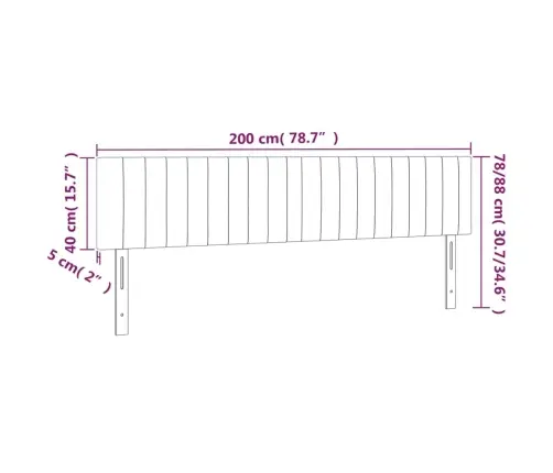 Voodipeatsid 2 Tk, Helehall, 100X5X78/88 cm Kangas Voodipeatsid 2 Tk, Helehall, 100X5X78/88 cm Kangas