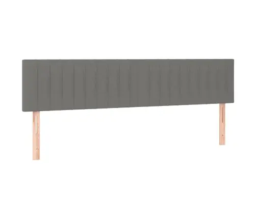 Gultas Galvgaļi, 2 Gab., 100X5X78/88 Cm, Tumši Pelēks Audums Vidaxl