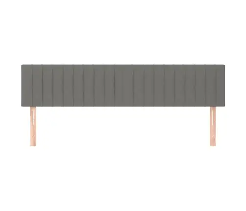 Gultas Galvgaļi, 2 Gab., 100X5X78/88 Cm, Tumši Pelēks Audums Vidaxl