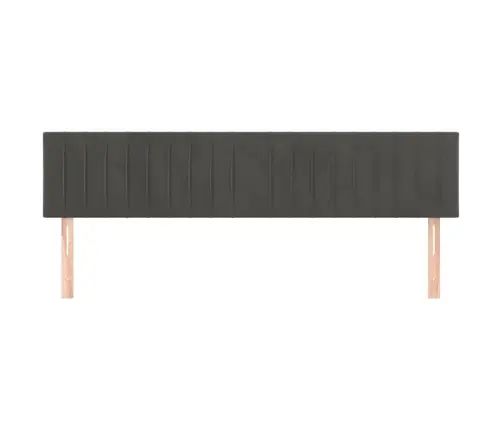 Gultas Galvgaļi, 2 Gab., 100X5X78/88 Cm, Tumši Pelēks Samts Vidaxl