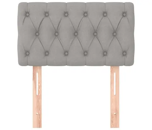 Gultas Galvgalis, 80X7X78/88 Cm, Gaiši Pelēks Audums Vidaxl