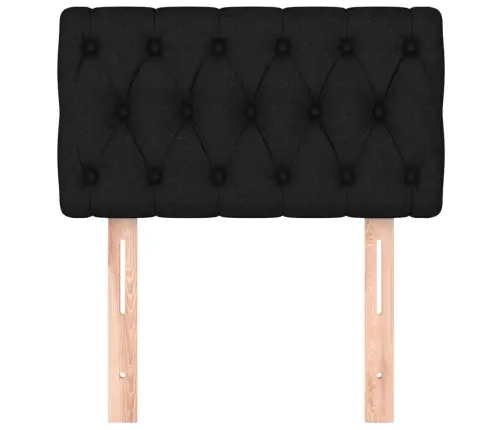 Gultas Galvgalis, 80X7X78/88 Cm, Melns Audums Vidaxl