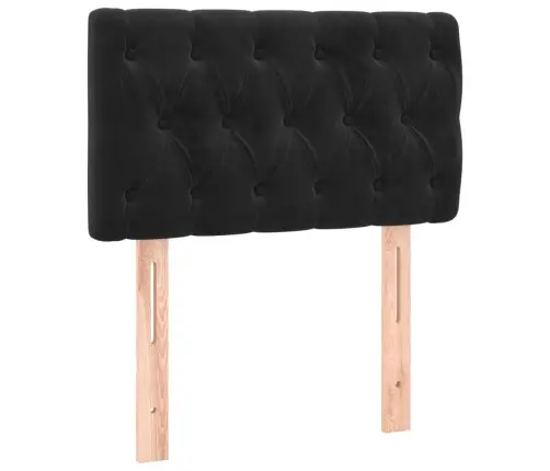 Gultas Galvgalis, 80X7X78/88 Cm, Melns Samts Vidaxl