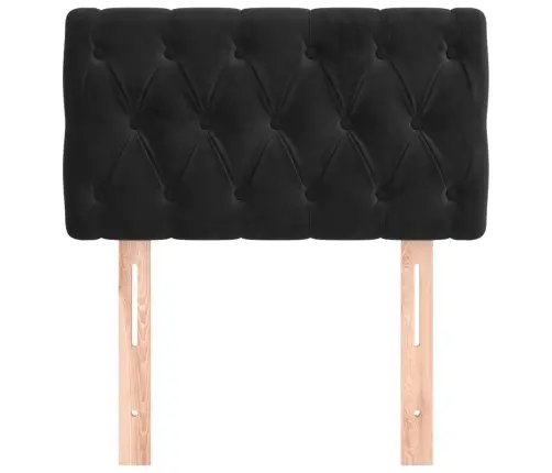 Gultas Galvgalis, 80X7X78/88 Cm, Melns Samts Vidaxl