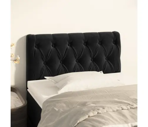 Gultas Galvgalis, 80X7X78/88 Cm, Melns Samts Vidaxl