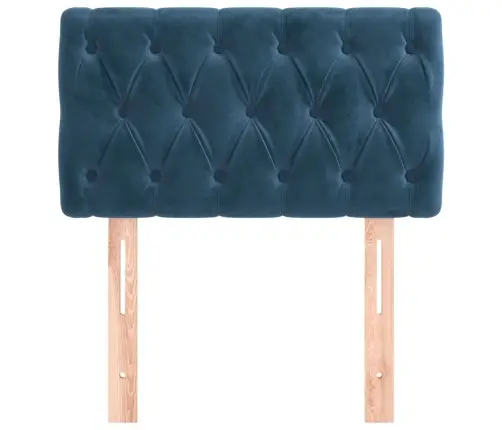 Gultas Galvgalis, 80X7X78/88 Cm, Tumši Zils Samts Vidaxl