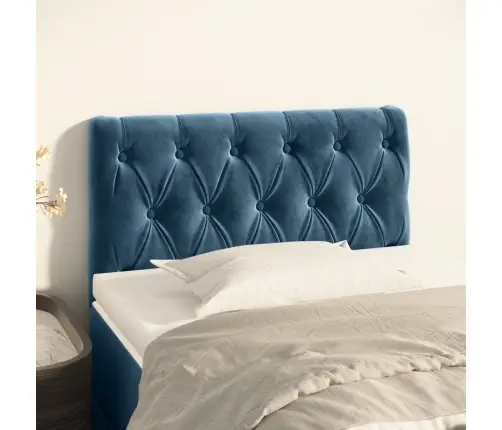 Gultas Galvgalis, 80X7X78/88 Cm, Tumši Zils Samts Vidaxl