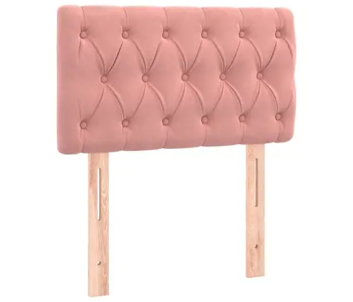 Gultas Galvgalis, 80X7X78/88 Cm, Rozā Samts Vidaxl
