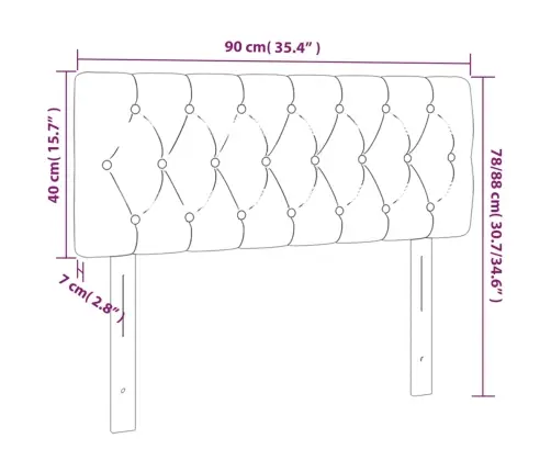 Voodipeats, Must, 90X7X78/88 cm Kangas
