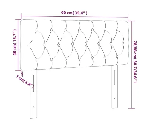 Gultas Galvgalis, 90X7X78/88 Cm, Pelēkbrūns Audums Vidaxl Gultas Galvgalis, 90X7X78/88 Cm, Pelēkbrūns Audums Vidaxl