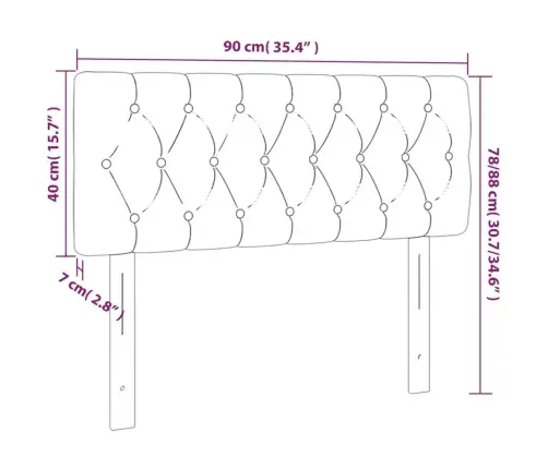 Voodipeats, Sinine, 90X7X78/88 cm Kangas