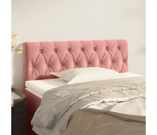 Gultas Galvgalis, 90X7X78/88 Cm, Rozā Samts Vidaxl Gultas Galvgalis, 90X7X78/88 Cm, Rozā Samts Vidaxl