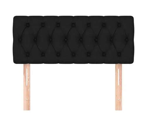 Gultas Galvgalis, 100X7X78/88 Cm, Melns Audums Vidaxl