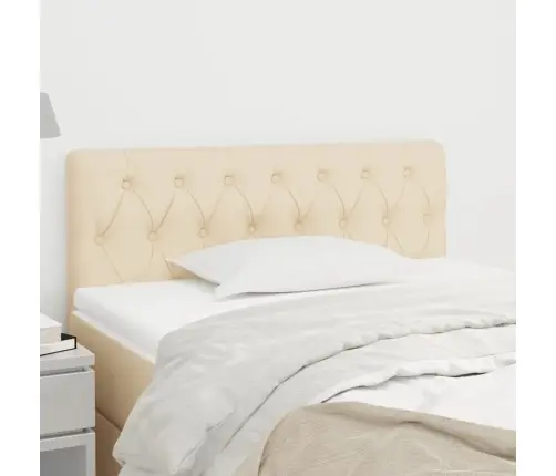 Gultas Galvgalis, 100X7X78/88 Cm, Krēmkrāsas Audums Vidaxl