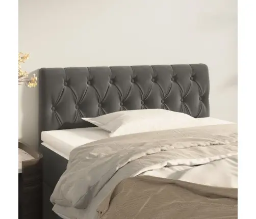 Gultas Galvgalis, 100X7X78/88 Cm, Tumši Pelēks Samts Vidaxl