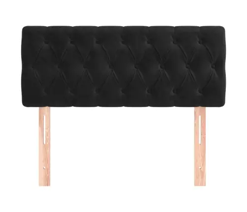 Gultas Galvgalis, 100X7X78/88 Cm, Melns Samts Vidaxl