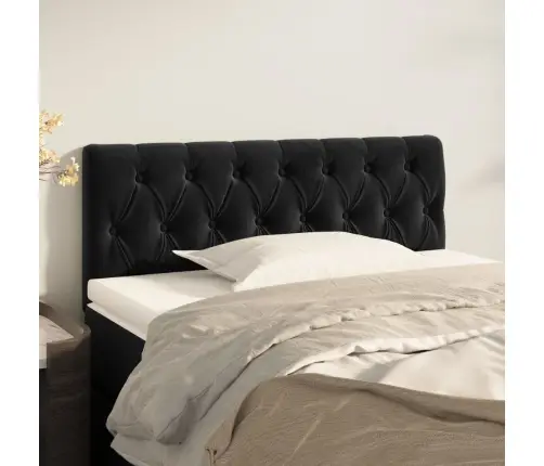 Gultas Galvgalis, 100X7X78/88 Cm, Melns Samts Vidaxl