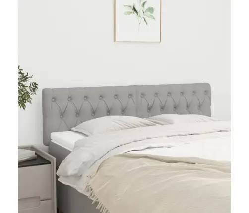 Gultas Galvgaļi, 2 Gab., 72X7X78/88 Cm, Gaiši Pelēks Audums Vidaxl