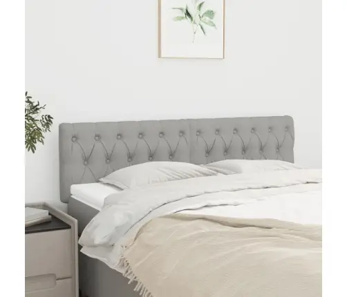 Gultas Galvgaļi, 2 Gab., 80X7X78/88 Cm, Gaiši Pelēks Audums Vidaxl