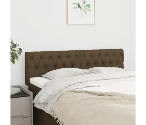 Gultas Galvgaļi, 2 Gab., 80X7X78/88 Cm, Tumši Brūns Audums Vidaxl