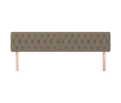 Gultas Galvgaļi, 2 Gab., 90X7X78/88 Cm, Pelēkbrūns Audums Vidaxl